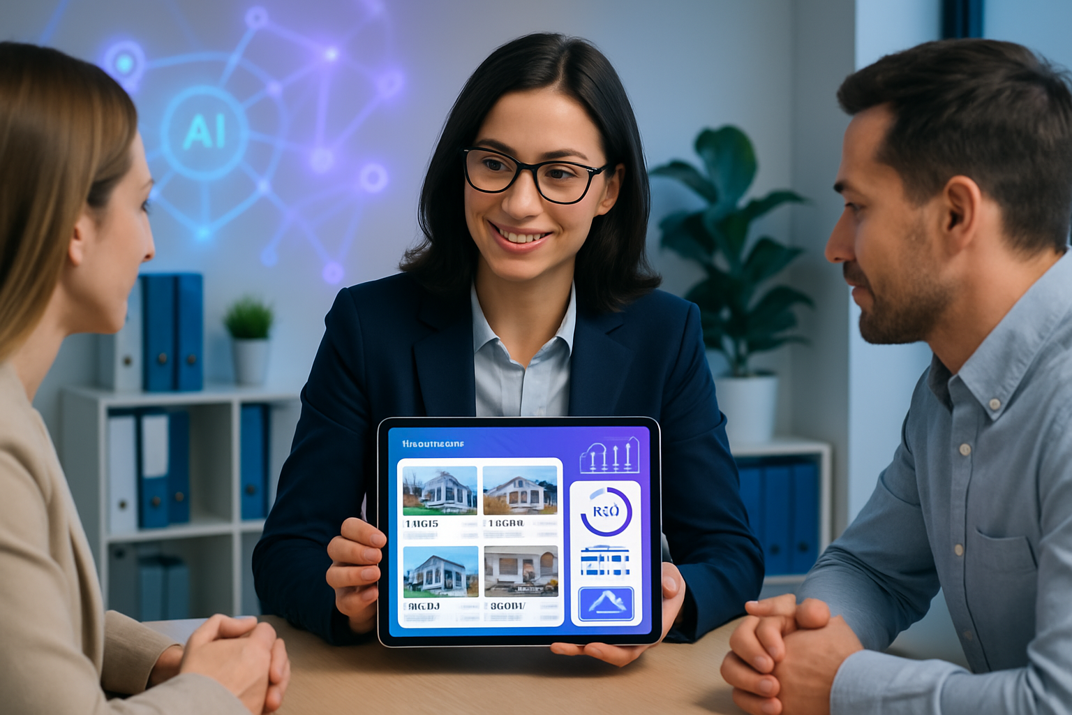 Agent nieruchomości korzystający z technologii AI